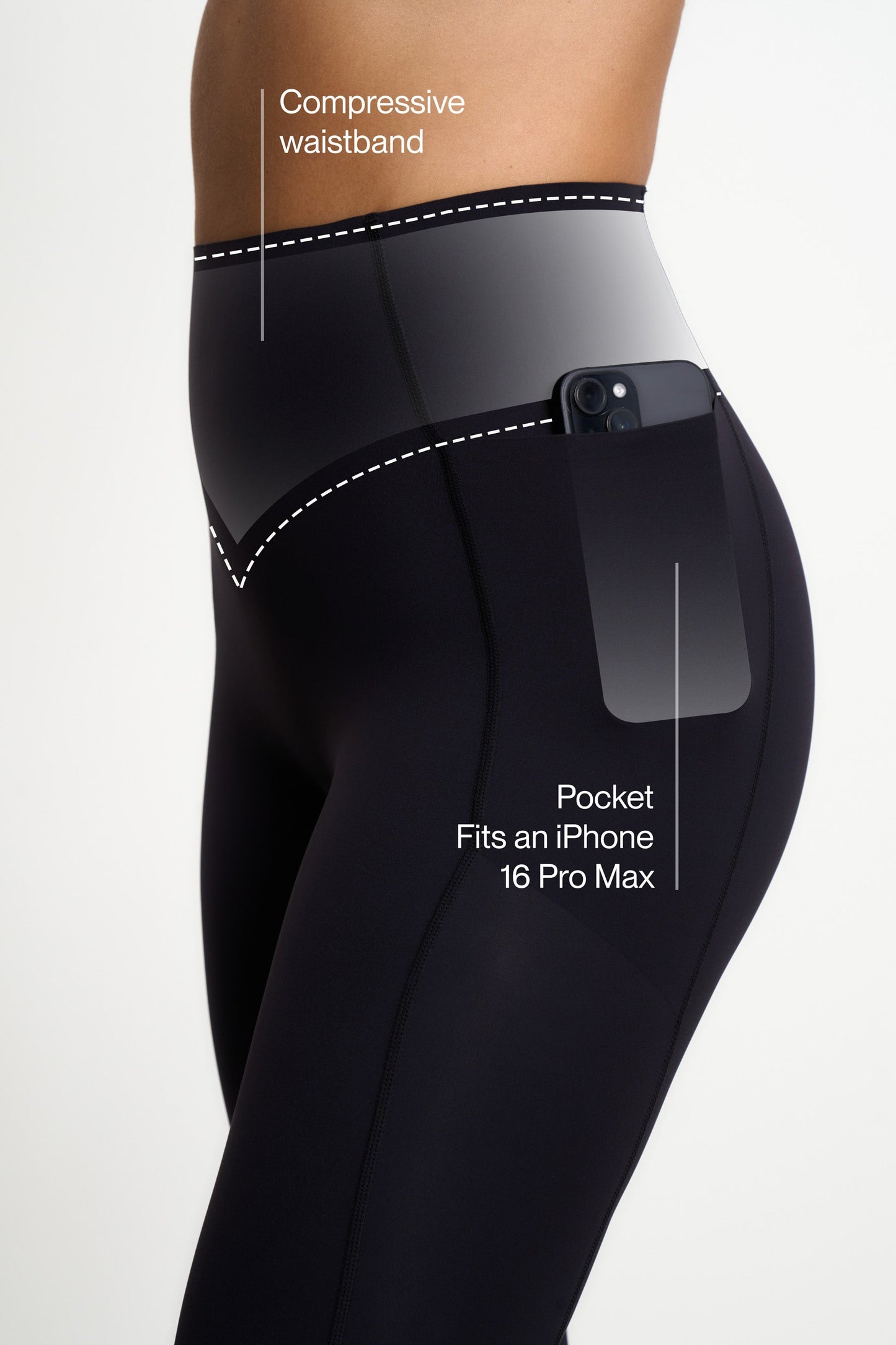 Pocket Compression Leggings - for dame - Famme -