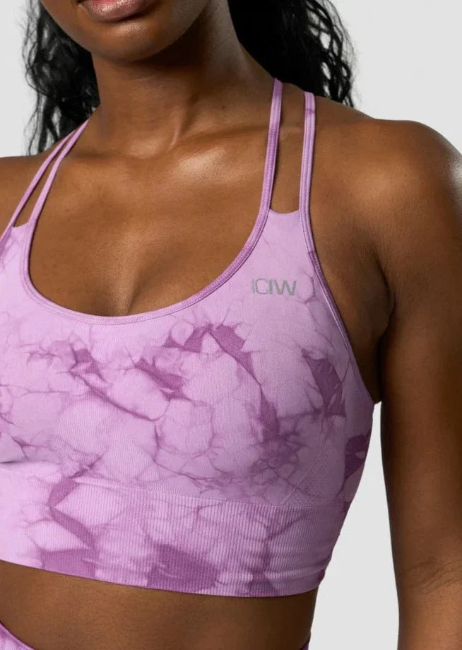 Tie Dye Sports Bra - Lavender - for kvinde - ICANIWILL - Sports BH