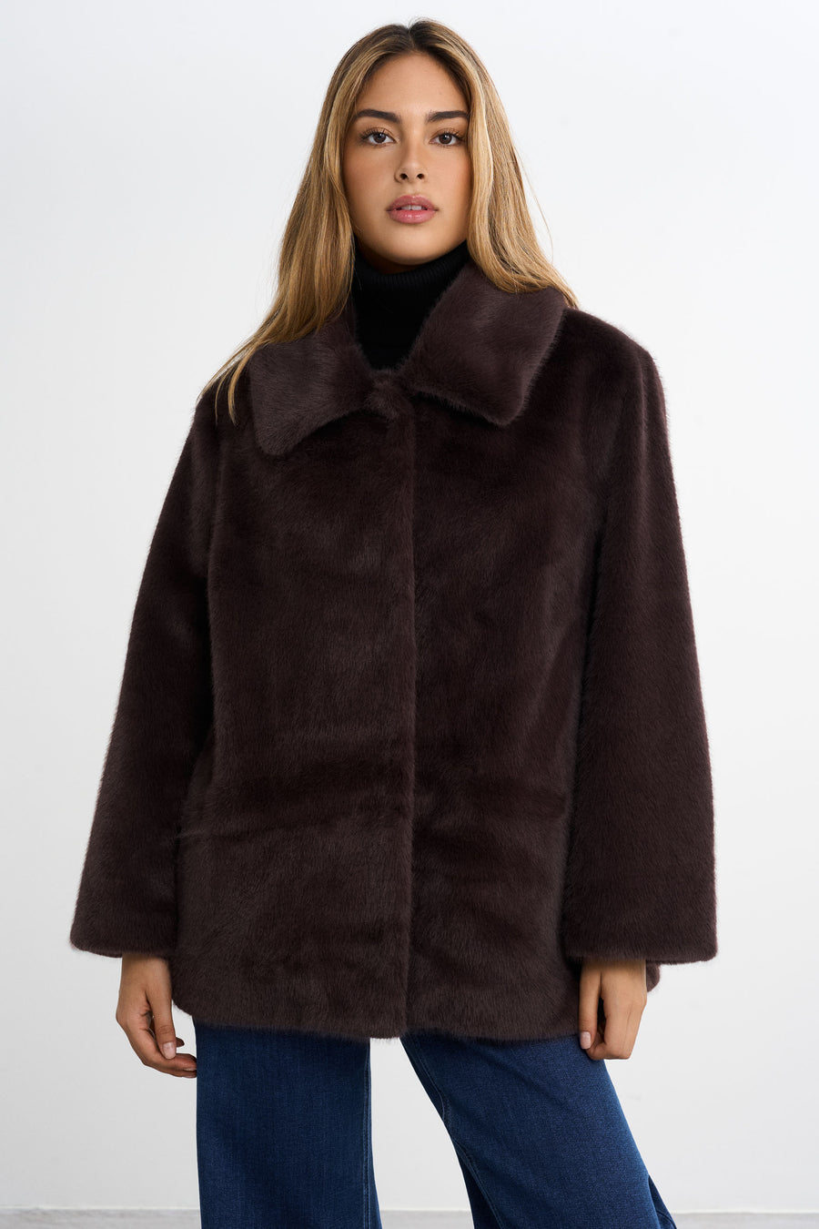 Courchevel Faux Fur Jacket · Brown