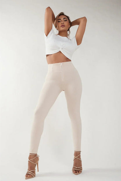 Freddy WR.UP® High Waist - Light Beige - for kvinde - FREDDY WR.UP® - Bukser