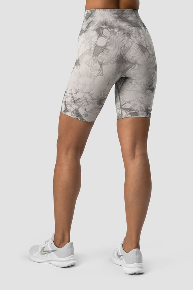 define seamless tie dye biker shorts grey