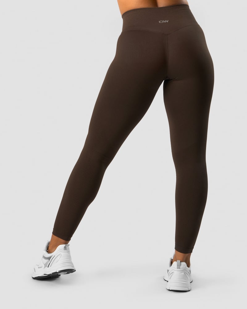 define seamless v-shape tights dark brown