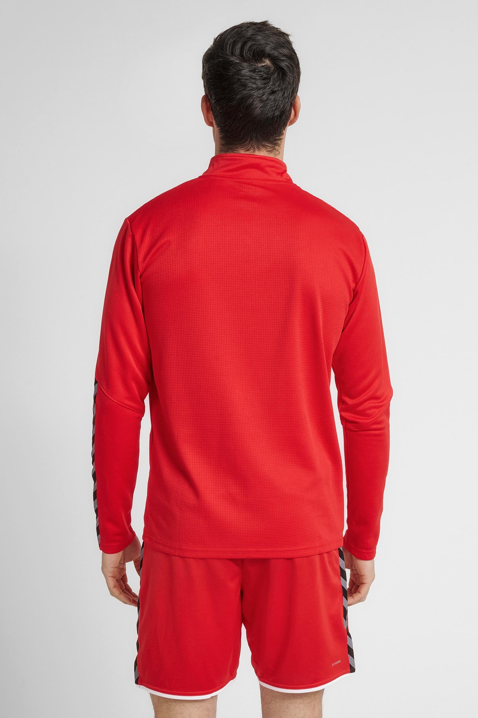 HUMMEL - Hmlauthentic Half Zip Sweatshirt - True Red