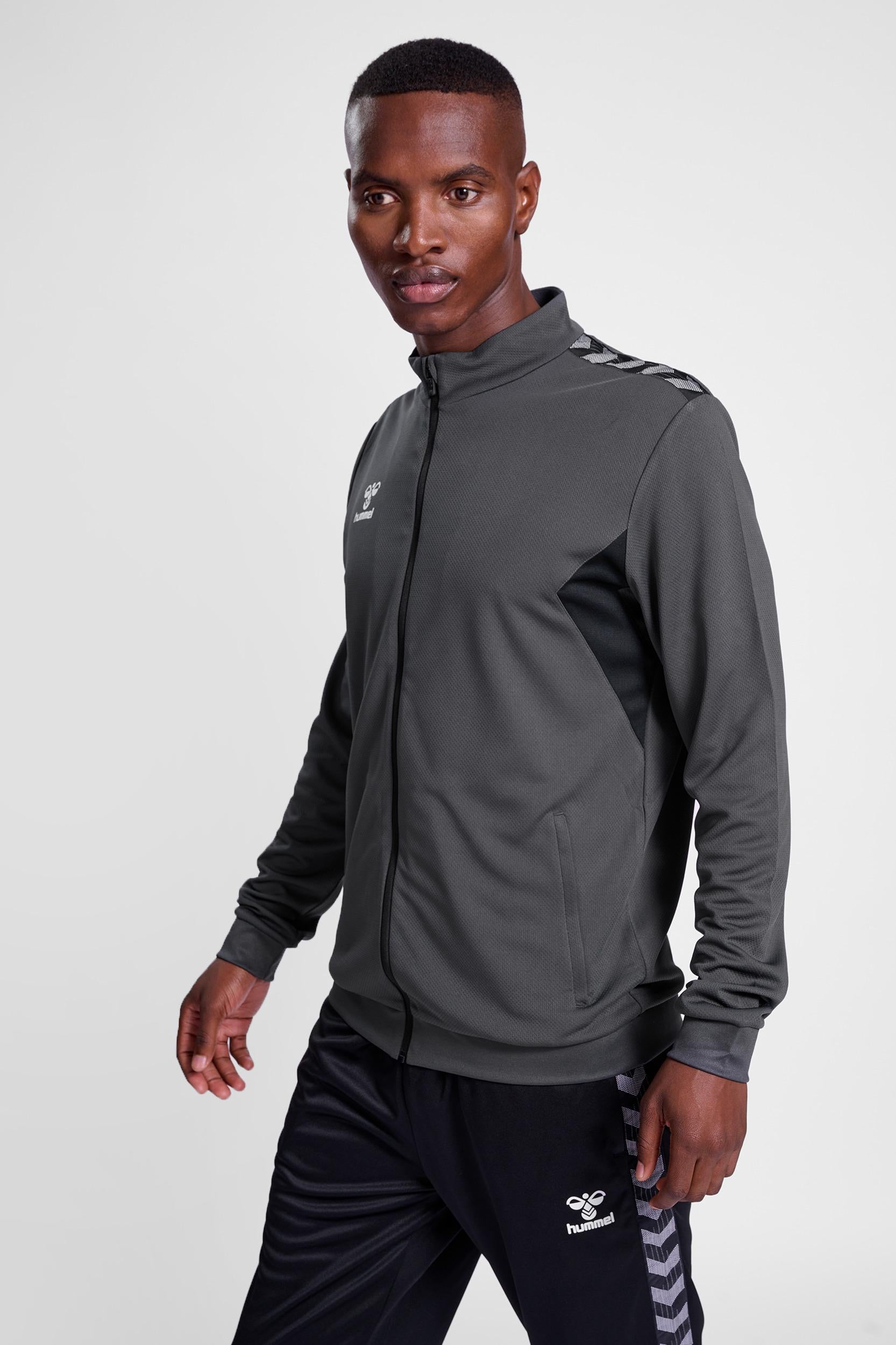 HUMMEL - Hmlauthentic Pl Zip Jacket - Asphalt