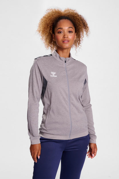 HUMMEL - Hmlauthentic Pl Zip Jacket Woman - Grey Melange