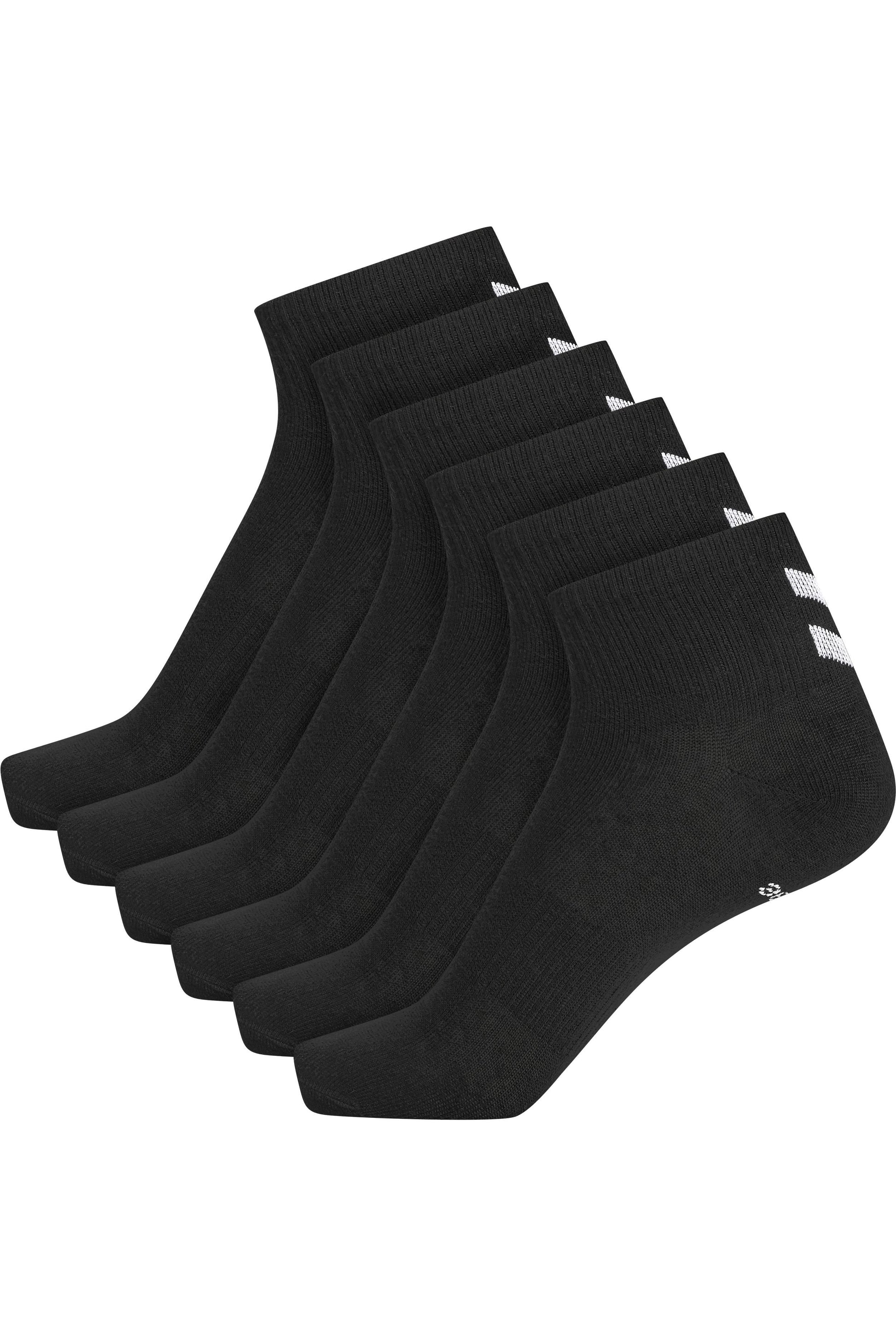 HUMMEL - Hmlchevron 6-pack  Mid Cut Socks - Black/black