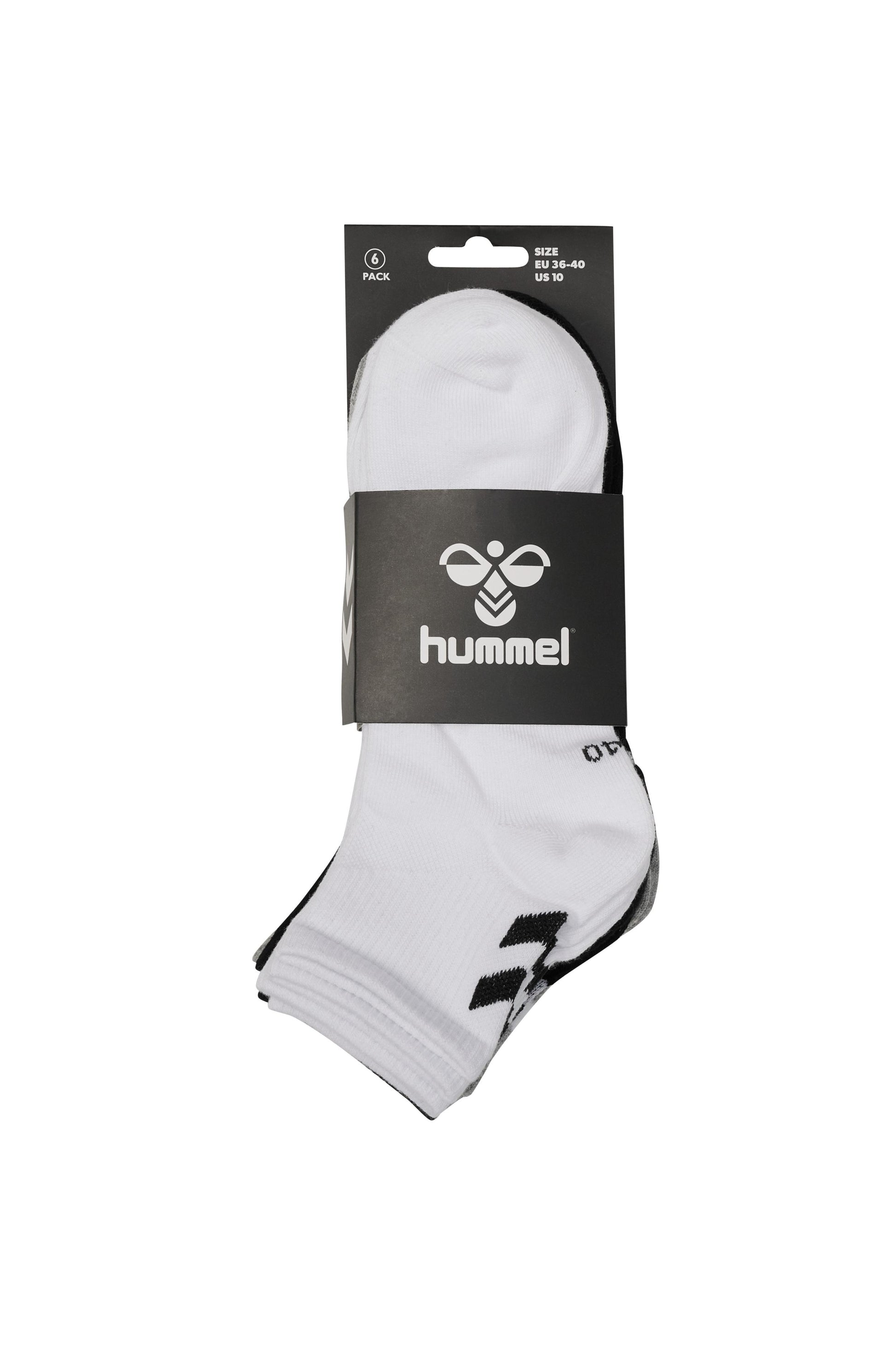 HUMMEL - Hmlchevron 6-pack  Mid Cut Socks - White/black/grey