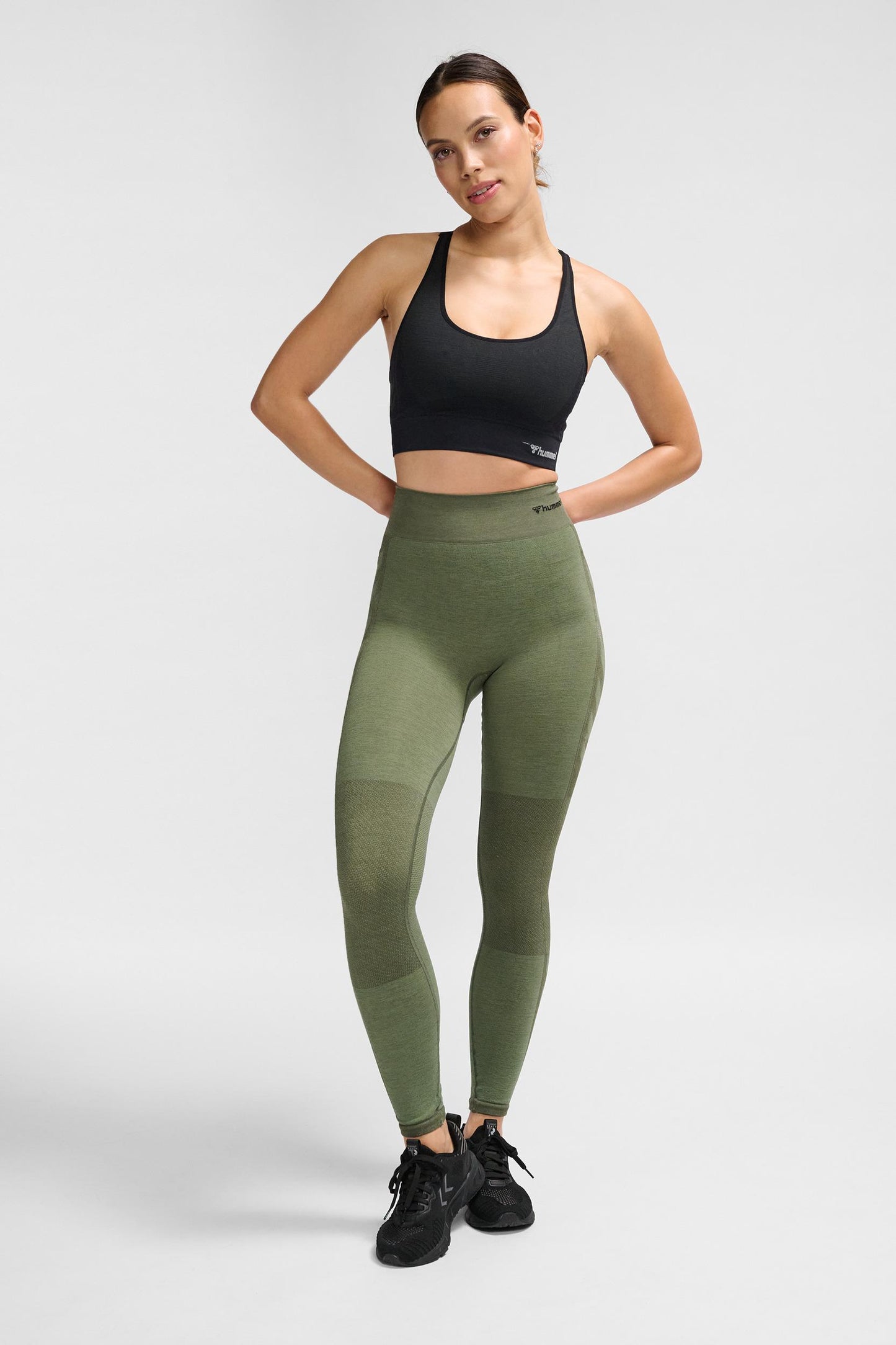 HUMMEL - Hmlclea Seamless  Sports Top - Black Melange