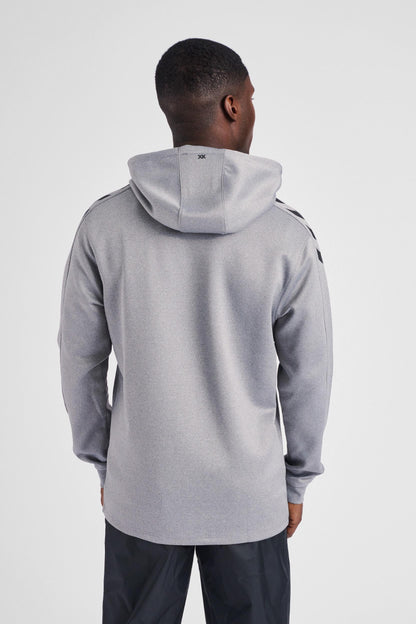 HUMMEL - Hmlcore Xk Poly Zip Hood Sweat - Grey Melange