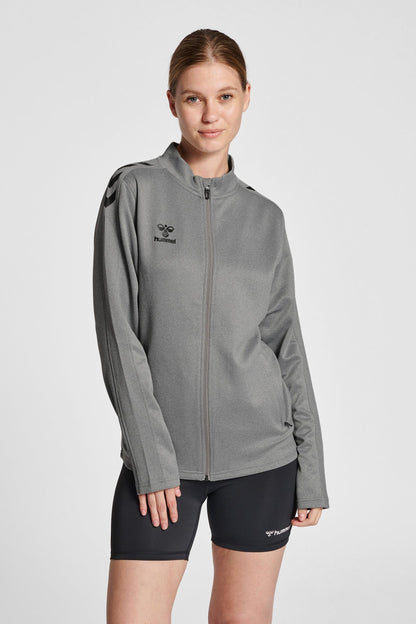 HUMMEL - Hmlcore Xk Poly Zip Sweat Woman - Grey Melange