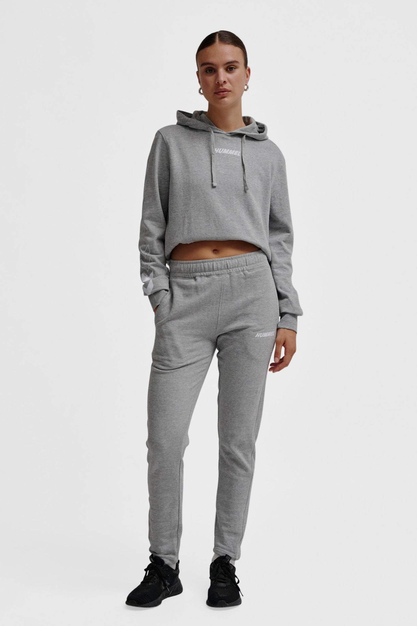 HUMMEL - Hmlelemental Tapered Pants Woman - Grey Melange