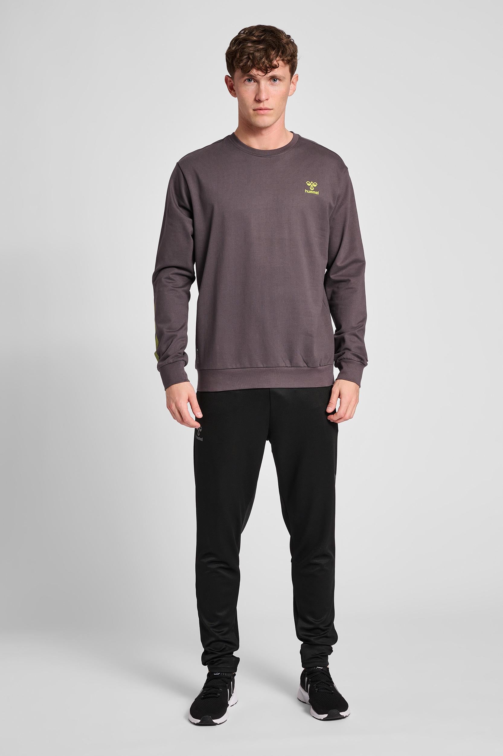 HUMMEL - Hmloffgrid Cotton Sweatshirt - Forged Iron/dark Citron