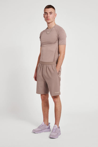 HUMMEL - Hmlte Mike Seamless T-shirt - Chateau Gray/driftwood Melange