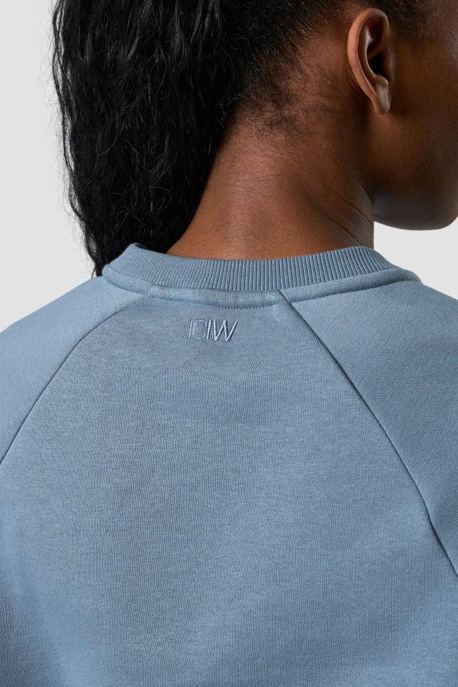 ICANIWILL - Everyday Cropped Crewneck - Steel Blue