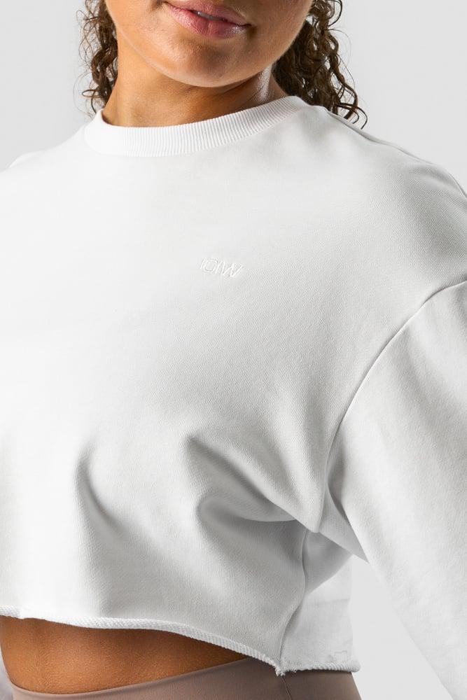 ICANIWILL - Nimble Cropped Crewneck - White