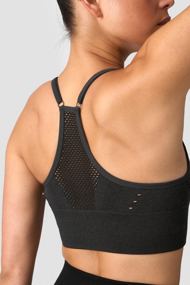 ICANIWILL - Queen Mesh Seamless Sports Bra - Graphite Melange