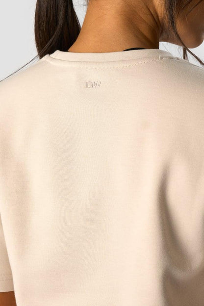 ICANIWILL - Revive Heavy Cropped T-shirt - Beige