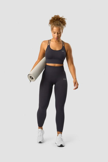 ICANIWILL - Ribbed Define Seamless Sports Bra - Dk Graphite