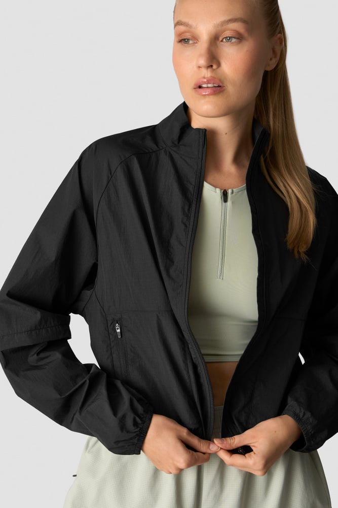 mirage cropped jacket wmn black