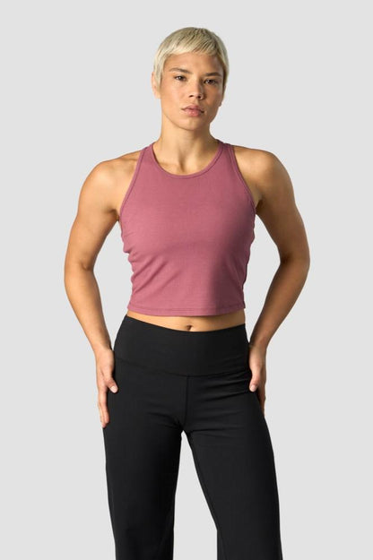 nimble cropped tank top wild berry