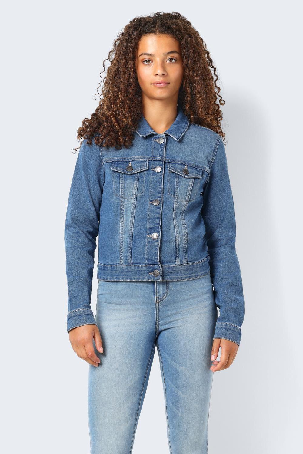 NOISY MAY - Debra L/s Blue Denim Jacket - Blue