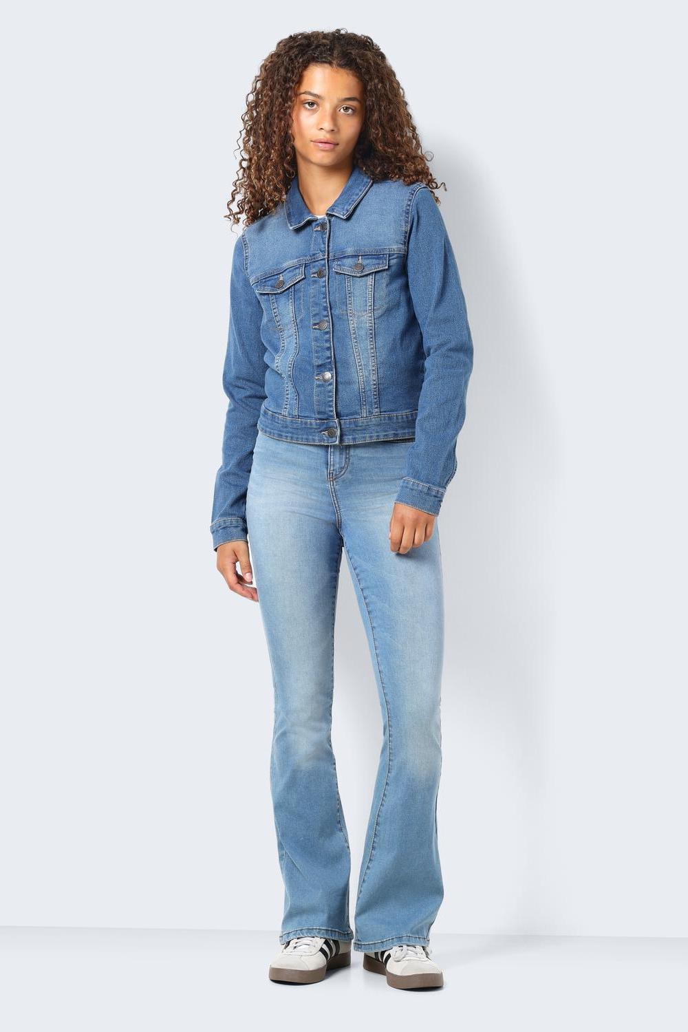 NOISY MAY - Debra L/s Blue Denim Jacket - Blue