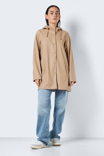 NOISY MAY - Sky L/s A-line Raincoat - Brown