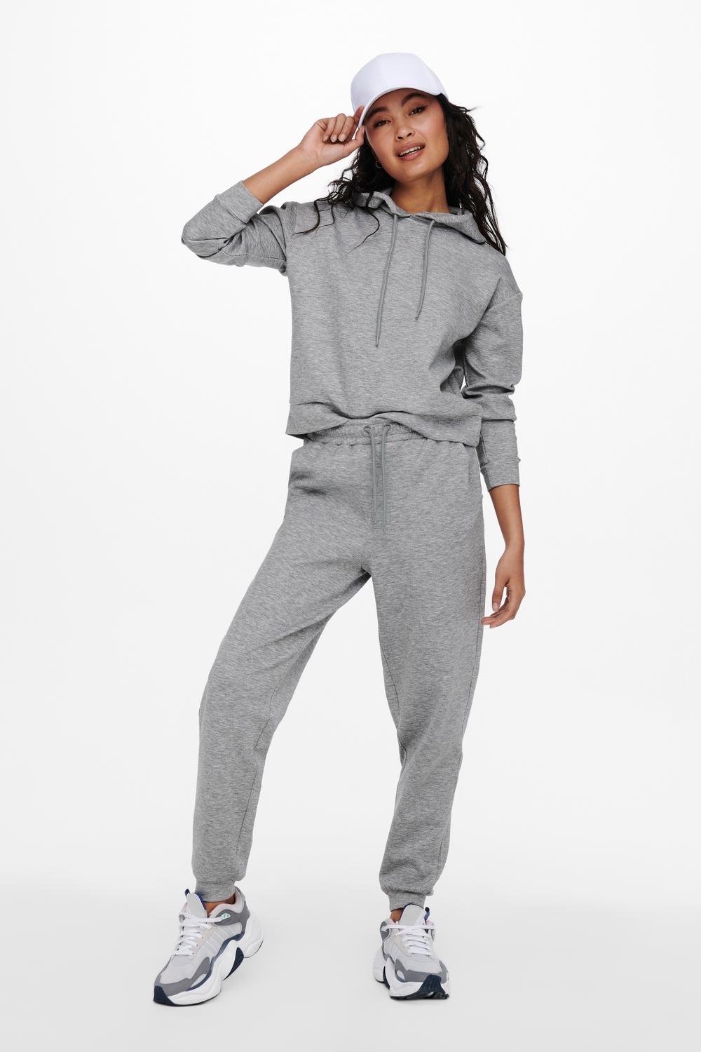 ONLYPLAY - Lounge Life Hood Ls Swt - Grey