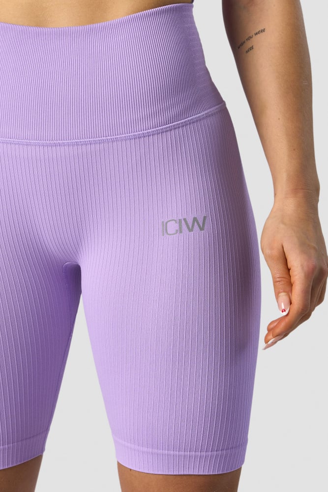 ribbed define seamless pocket biker shorts lavender