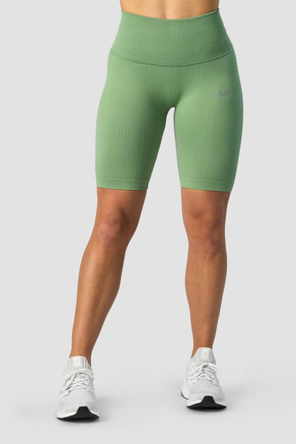 ribbed define seamless pocket biker shorts light green