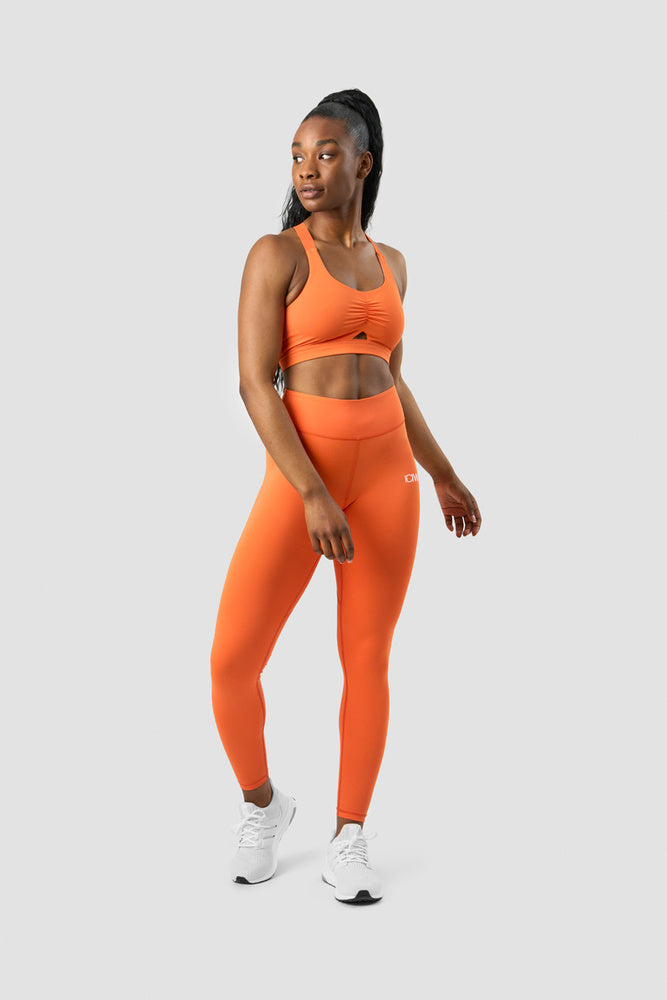 scrunch adjustable sports bra orange