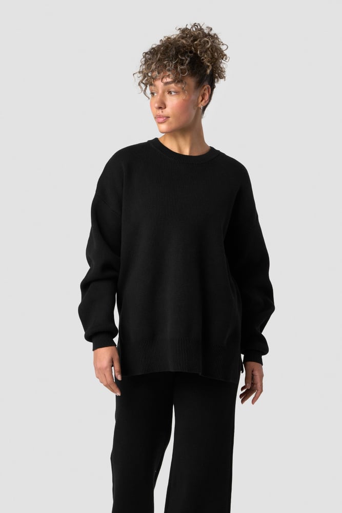 soft knit crewneck black