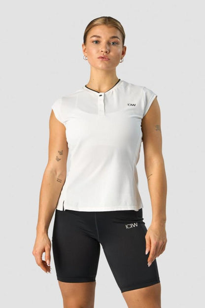 training pique polo white/black wmn